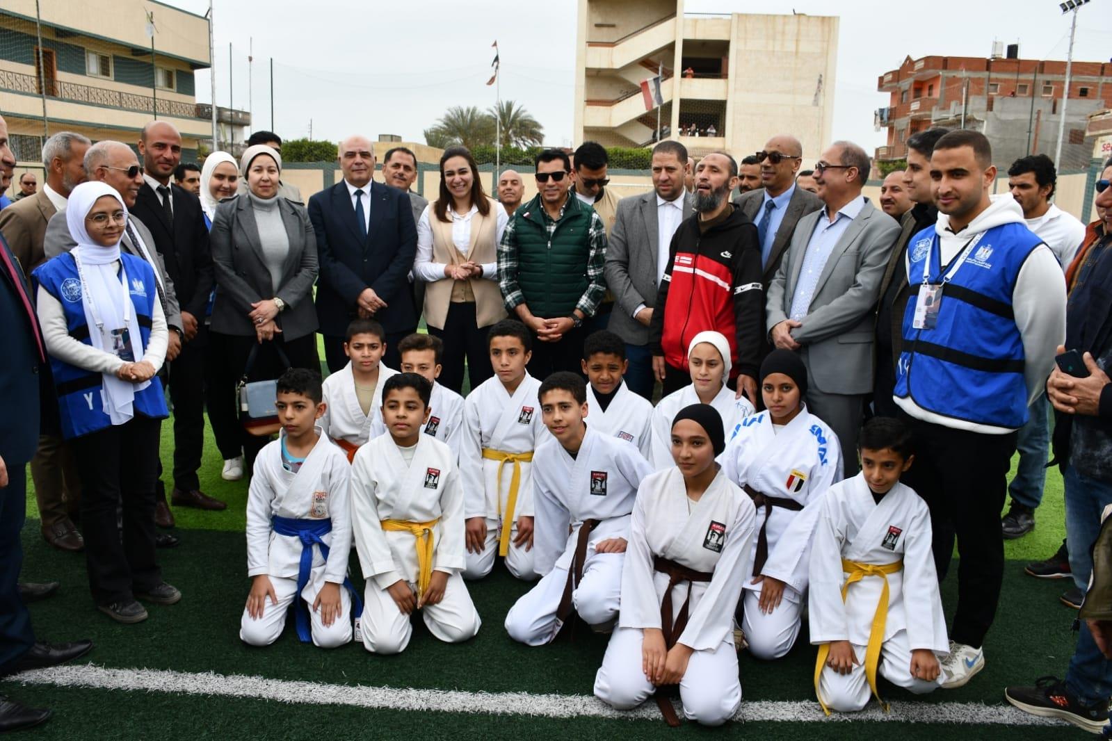الدكتور أشرف صبحى وزير الشباب والرياضة جانب من الافتتاح 