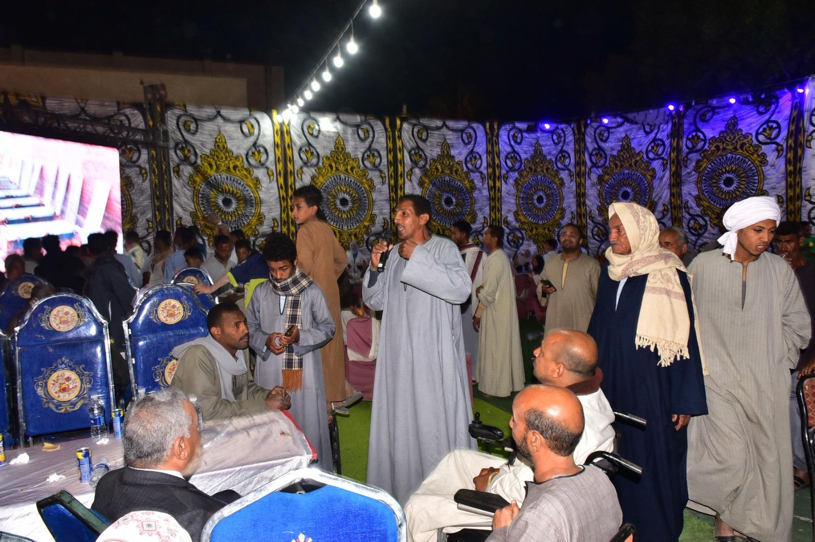 حفل إفطار الوحدة الوطنية لكافة أهالي قرية الدير أكبر قري حياة كريمة بالأقصر 