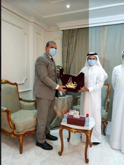 سعفان يبحث مع رئيس غرفة تجارة وصناعة قطر