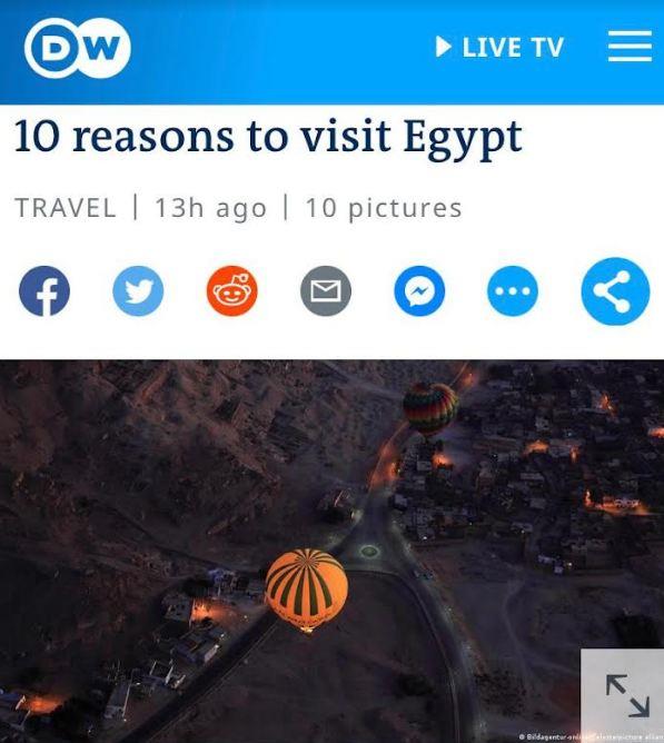 موقع ألماني يختار أفضل عشرة أماكن سياحية في مصر تستحق الزيارة 
