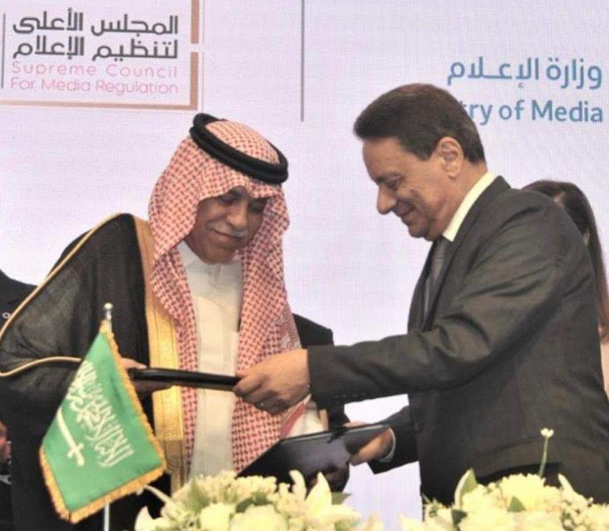  جبر والقصبي يوقعان بروتوكول التعاون الإعلامي بين مصر والسعودية