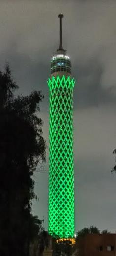 إضاءة برج القاهرة بالاخضر