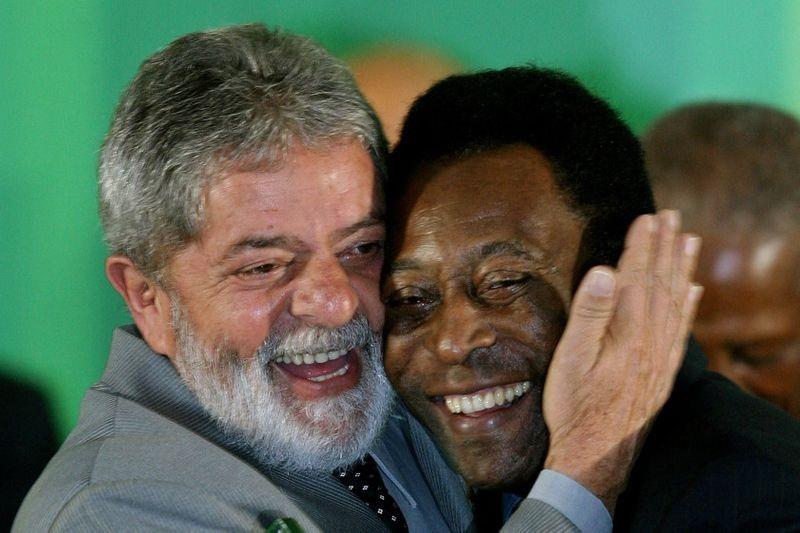 بيليه مع رئيس البرازيل لويس إيناسيو دا سيلفا