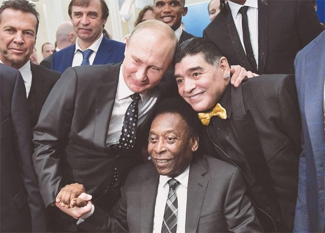 بيليه مع فلاديمير بوتين