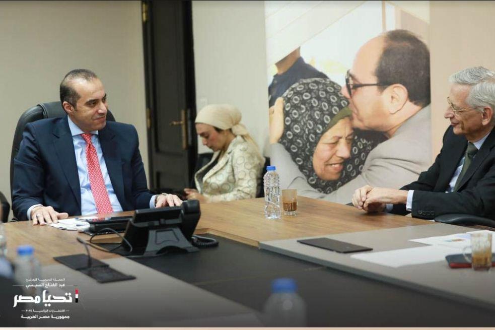  الحملة الرسمية للمرشح عبد الفتاح السيسي تستقبل السفير الفرنسي مارك باريتي