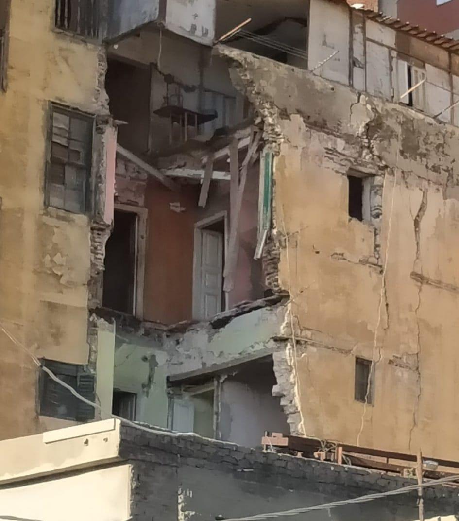 انهيار سقف عقار في الإسكندرية