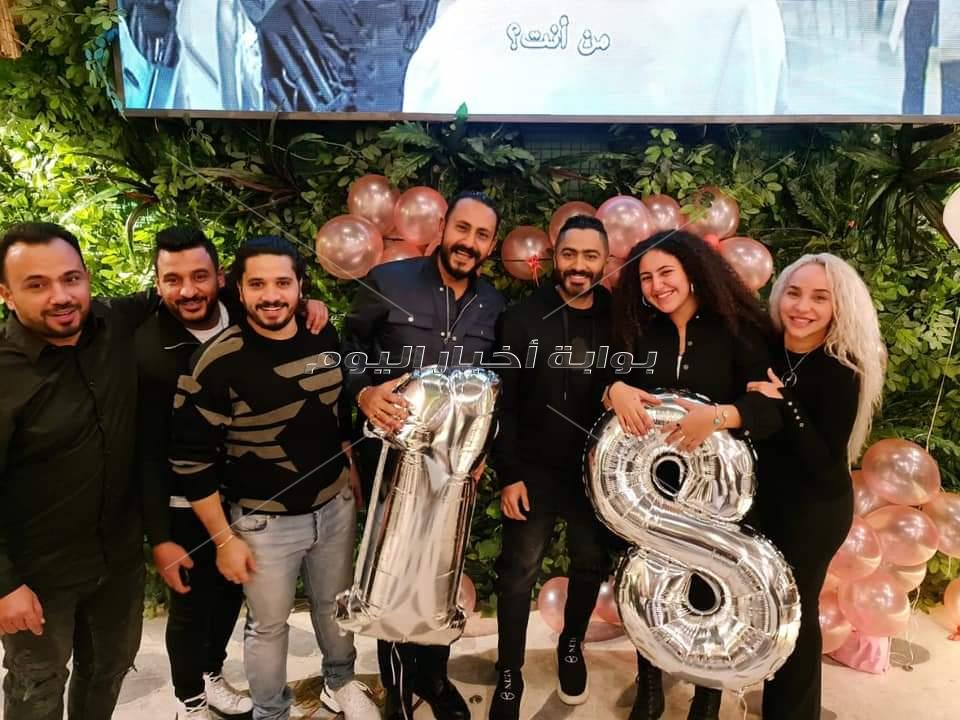  تامر حسني ومصطفى حجاج يحتفلان بعيد ميلاد ابنة هاني محروس