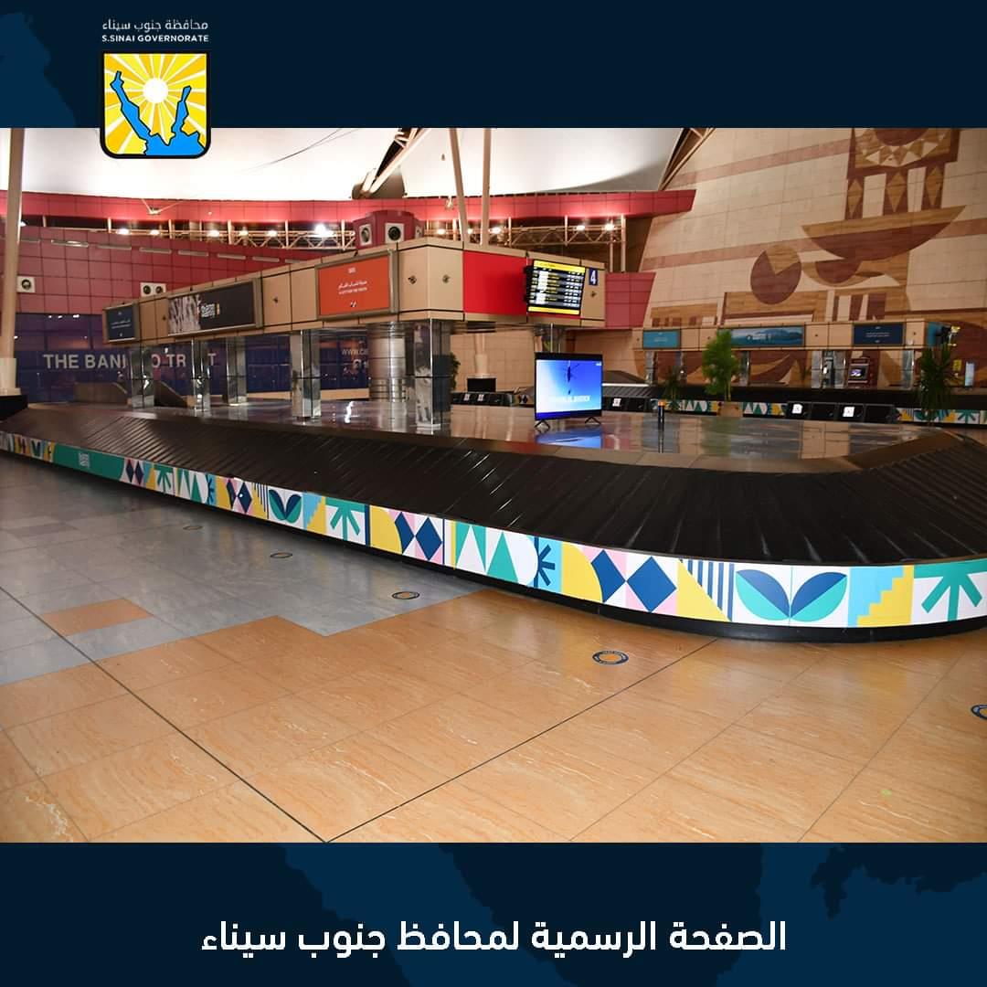 محافظ جنوب سيناء يتفقد تطبيق الهوية البصرية بمطار شرم الشيخ الدولي ويشيد بالأداء 