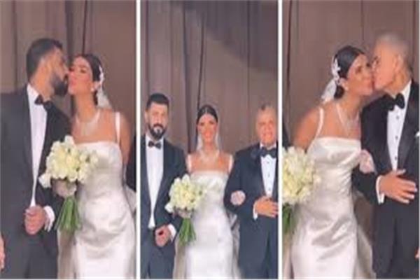 بالفستان الأحمر..  هانا الزاهد وعبير صبري في زفاف ريم سامي | فيديو 