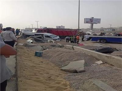 مصرع 3 مواطنين وإصابة آخرين في حادث سيارة بالمنيا