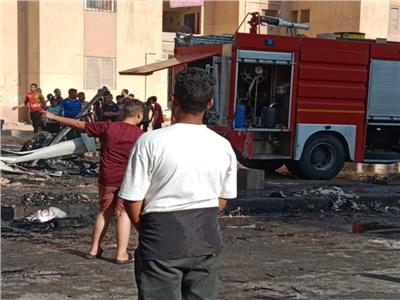 الحماية المدنية تسيطر على حريق اندلع بأحد منافذ «أمان» بأكتوبر