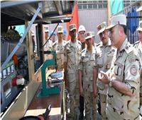 رئيس أركان حرب القوات المسلحة يتفقد إحدى الوحدات الفنية التابعة للمدرعات