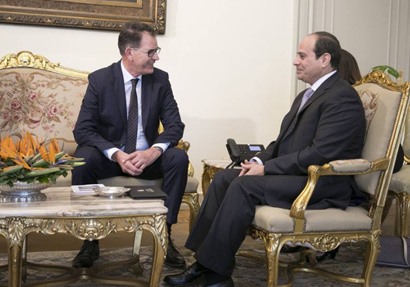 مولر خلال لقاءه بالرئيس السيسي - صورة من صفحة السفارة على فيسبوك