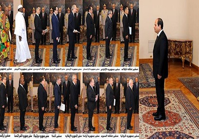 الرئيس السيسي يتسلم أوراق اعتماد 16 سفيراً جديداً
