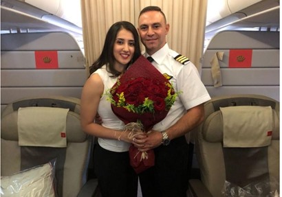 طيار يخطب فتاة على متن طائرة الخطوط الملكية الأردنية
