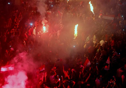 احتفالات المصريين بالفوز «رويترز»