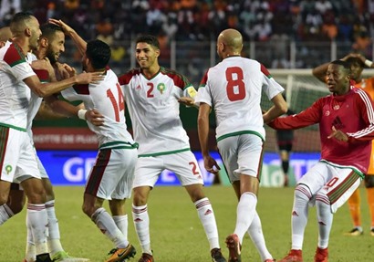 فرحة منتخب المغرب 