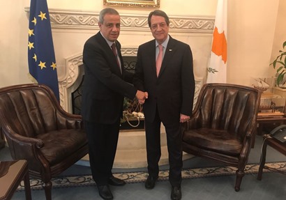 الرئيس القبرصي يستقبل عمرو الخياط