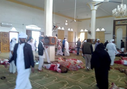 الشهداء والمصابين داخل مسجد الروضة