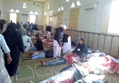 ضحايا الحادث في مسجد الروضة
