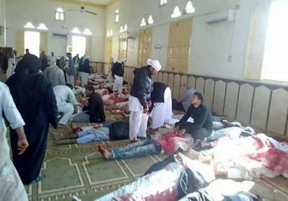 ضحايا الإرهاب داخل مسجد الروضة