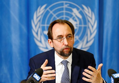زيد رعد الحسين، مفوض الأمم المتحدة السامي لحقوق الإنسان