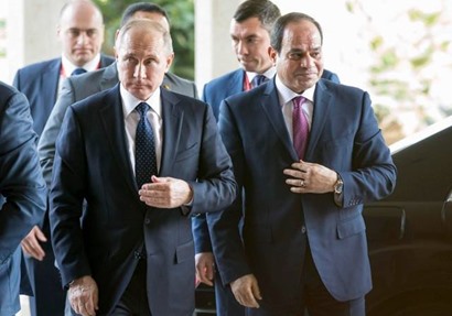  الرئيس عبدالفتاح السيسي ونظيره الروسي فلاديمير بوتين