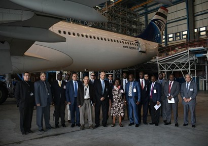 وزيرة الطيران الغاني تشيد بإمكانيات الشركة الوطنية مصرللطيران 
