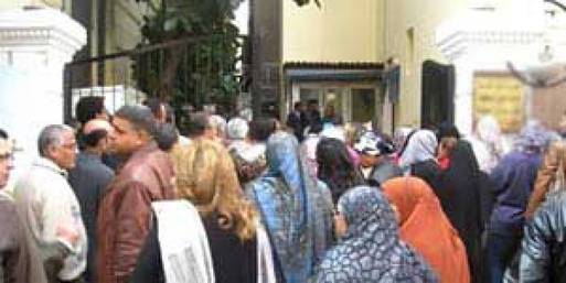 إقبال من النساء علي التصويت في شبرا الخيمة. 