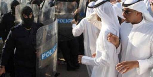 سقوط جرحي خلال تفريق الشرطة الكويتية تظاهرة للبدون 