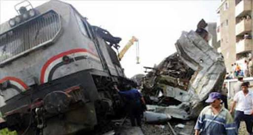 إصابة السائق و 6 ركاب في انقلاب قطار بإيتاي البارود 