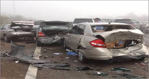 إصابة 6 مواطنين في 3 حوادث سيارات بشمال سيناء
