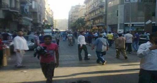 احتكاكات بين أنصار مرسي ومحتجين على احتفالاتهم بطلعت حرب