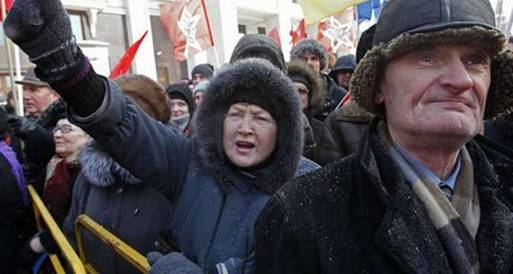 مظاهرة بموسكو احتجاجًا على انضمام روسيا لمنظمة التجارة العالمية