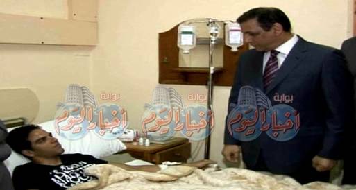 وزير الداخلية يزور مصابي أحداث السفارة بمستشفى الشرطة بالعجوزة