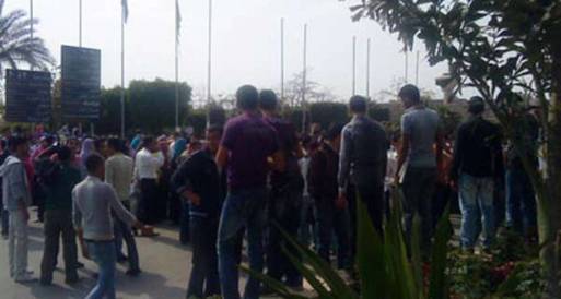 طلاب حلوان يعلنون الاعتصام للمطالبة بتسليح أمن الجامعة