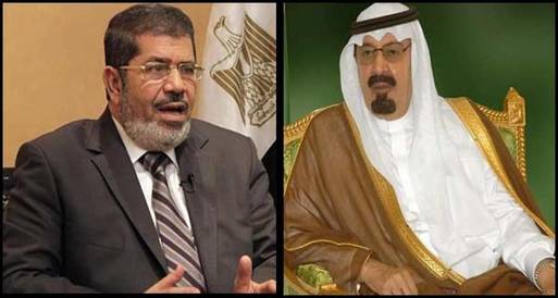 العاهل السعودي يتلقى اتصالًا هاتفياً من الرئيس مرسي