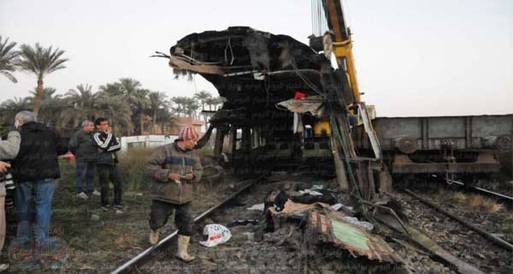 شاهد: مجلس مدينة الحوامدية رفض إخراج "ونش" لإنقاذ ضحايا القطار
