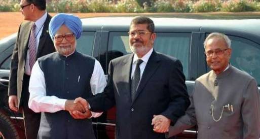 مرسي يعلن بحث إقامة منطقة حرة للمنتجات الهندية