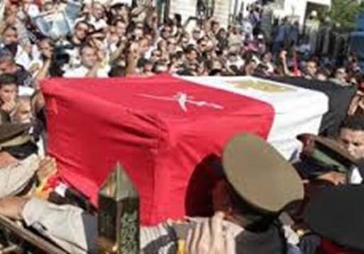تشييع جنازة شهيد الشرطة بقرية "محلة منوف" بالغربية