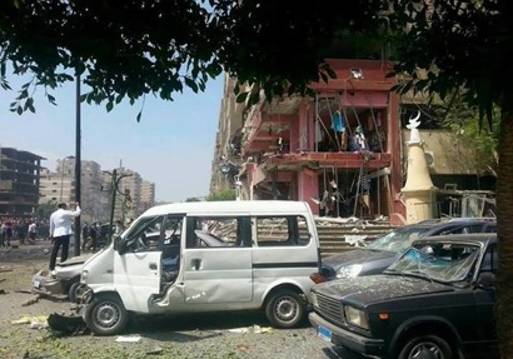 اثار الاعتداء على موكب وزير الداخلية بمدينة نصر
