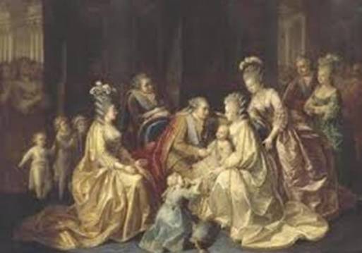  صورة تجمع لويس السادس عشر وماري انطوانيت وابنائهم