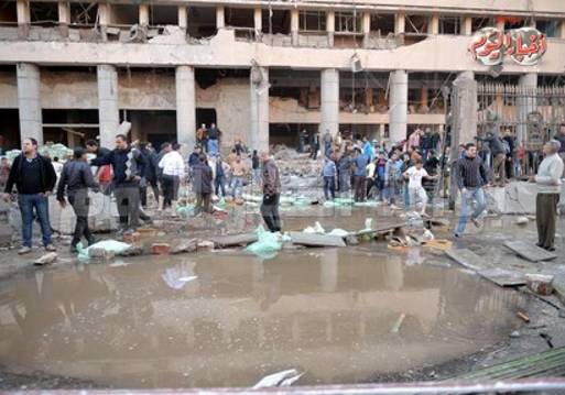 صورة من تفجير مديرية امن القاهرة -تصوير خالد عبدالوهاب