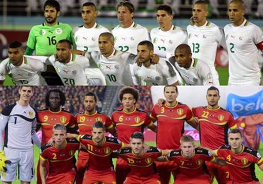 منتخبي الجزائر وبلجيكا