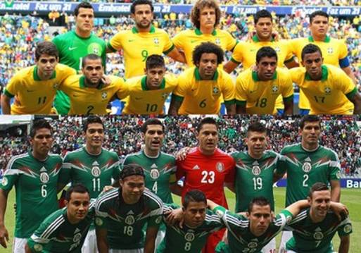منتخبي البرازيل والمكسيك