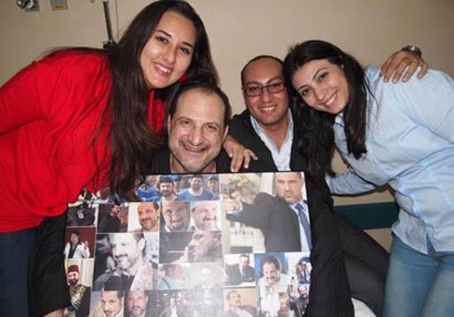 خالد الصاوى أثناء إحتفاله بعيد ميلاده في المستشفى "