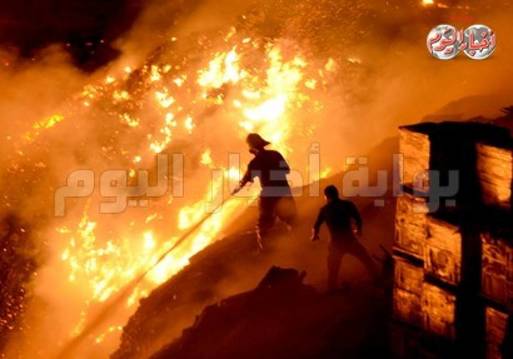 حريق بقطاع الشهيد عمرو مسعد للأمن المركزي بطريق القاهرة الإسماعيلية