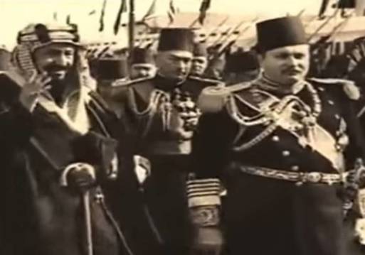 فيديو تاريخى ..أول زيارة رسمية لملك السعوديه لمصر فى عهد الملك فاروق 