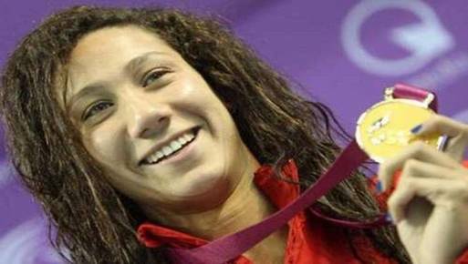 السباحة العالمية فريدة عثمان 