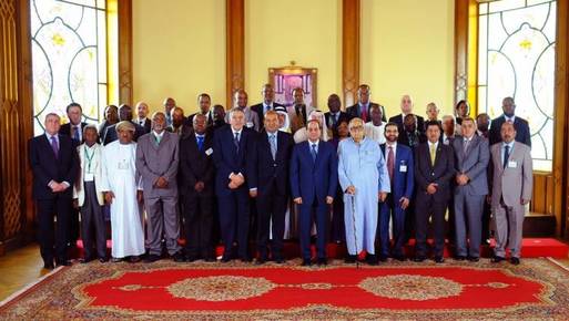  لقاء الرئيس المصري مع الغرفة الاسلامية 
